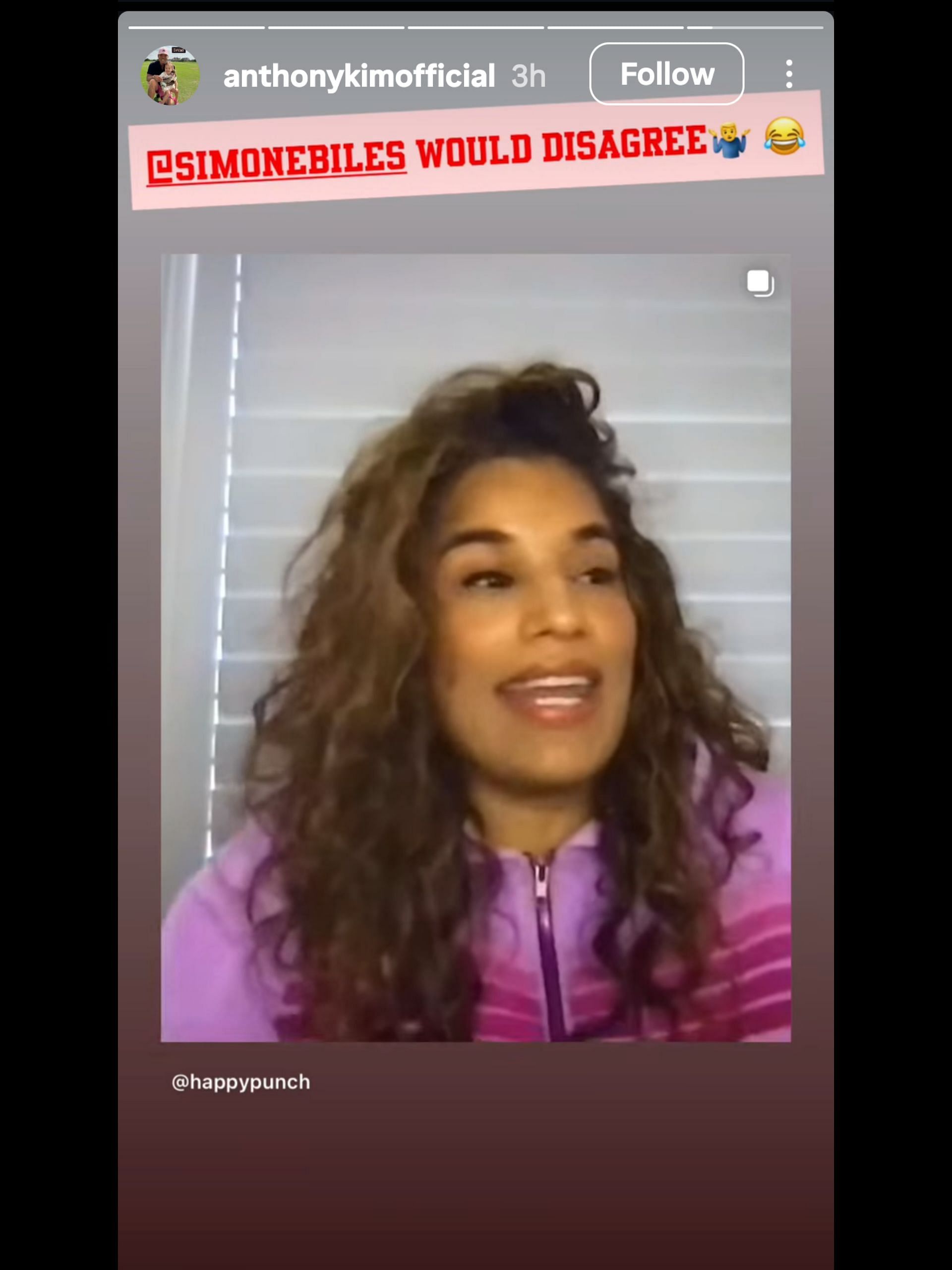 Screenshot from Kim's Instagram story/IG: @anthonykimofficial